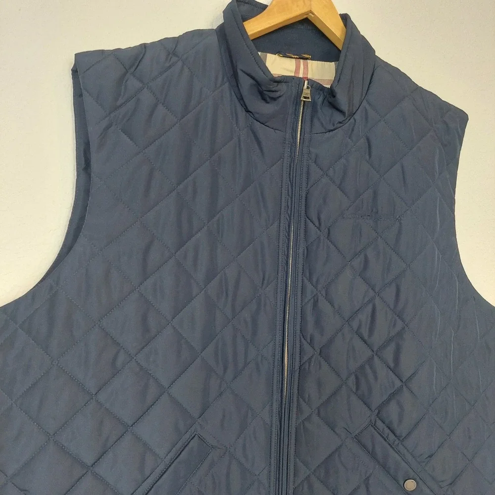 Brooks Brothers Quilted Vest‎ Navy Blue Men's Size 2XL